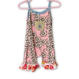 Matilda Jane Pink Romper with Ruffle Hem